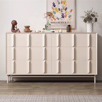 Buffet de salle à manger vintage français en bois massif, table de rangement moderne, meuble de maison