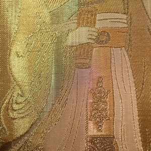 SL-Fan Li Tapisserie <span class=keywords><strong>Murale</strong></span> Métallique Lumineuse Art Déco en Fil Doré, Portrait Tissé à la Main, Décoration Héritage Métallique 600x1040mm - Product Image 3