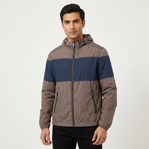 Nylon Waterproof Outdoor Windbreaker <b>Jacket</b> With Nylon Hood And Pockets <b>Men</b> Light <b>Jacket</b> Wholesale High Quality <b>Men</b> - Product Image 1