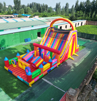 NOVA Nouveau toboggan gonflable d'extérieur pour enfants et adultes, grand toboggan avec obstacles, trampoline, PVC de qualité commerciale, pour événements commerciaux
