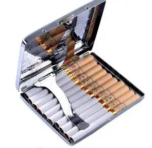Нержавеющая сталь прямоугольная металлическая коробка держатель чехол для 20 сигарет упаковка