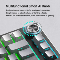 FURYCUBE IP75 Wired Mechanical Feel Keyboard RGB 19-Key Anti-Ghosting Multifunctional Smart Knob Fit for Daily Gaming Keyboard