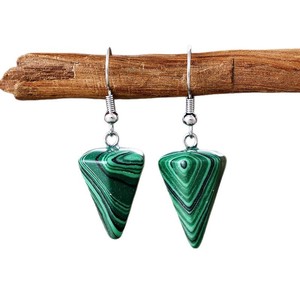 Boucles d'oreilles pendantes en forme de pyramide en améthyste naturelle pour un usage quotidien, origine Jinhua - Product Image 5