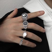 Ensemble de bagues signet en argent vintage punk gothique James Avery pour hommes, en alliage, sans pierres précieuses