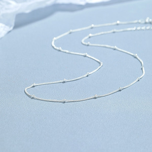 Jachon Minimalistischer Perlenketten-Anhänger aus 925er Sterlingsilber, einzigartiges Design, hochwertige Damenhalskette als Geschenk - Product Image 5