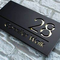 Plaque de porte personnalisée moderne, signalétique extérieure en acrylique pour maison, hôtel, chambre, en métal, bois, pour école, bureau