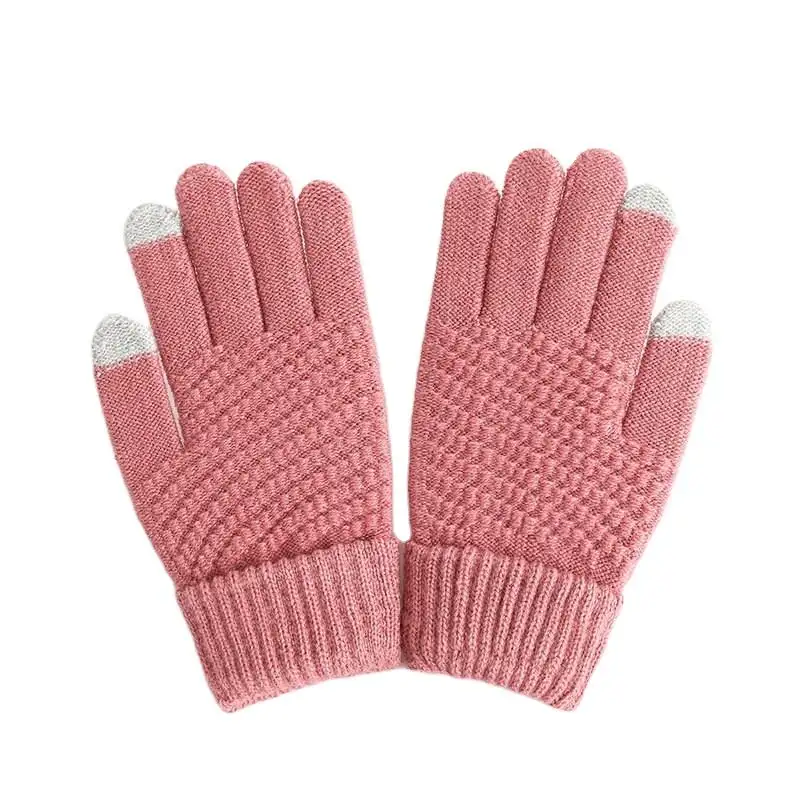 Зимние перчатки 2022 новые стильные модные жаккардовые перчатки трикотажные мягкие теплые удобные перчатки для сенсорных экранов