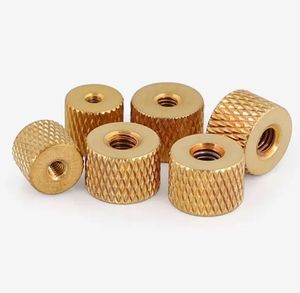 Écrous moletés en laiton et cuivre <span class=keywords><strong>M2</strong></span>, <span class=keywords><strong>M2</strong></span>.5, M3, M4, M5, M6, M8, classe 4.8 et 6.8, avec insert à motif croisé Sonicleaning en laiton - Product Image 4