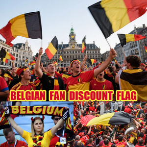 Drapeau belge 3x5 pieds en polyester en stock pour festival culturel, événement extérieur, décoration – Stock disponible en Belgique - Product Image 2