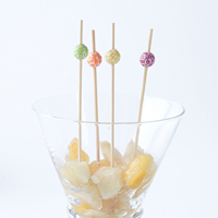 Coloré 9cm En Plastique Football Fantaisie Bâtons De Fruits Creative Écologique Bambou Brochette Articles De Fête