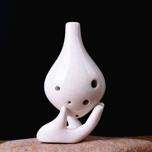 Ocarina en céramique à 6 trous, tonalité C, instrument de musique folklorique traditionnel, accessoires de pratique musicale - Product Image 3