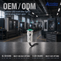 Indicateur LED étanche 12V 24V 110V 220V, lampe de signalisation à panneau métallique pour équipement de contrôle d'automatisation industrielle