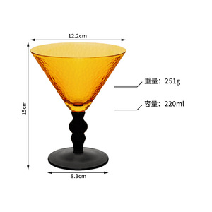Verres à pied médiévaux marteau vintage ambre verres à gobelet créatifs ensemble de verres à vin rouge <span class=keywords><strong>verre</strong></span> à champagne <span class=keywords><strong>verre</strong></span> à cocktail - Product Image 6