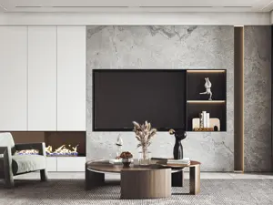 Modern tasarım oturma odası mobilya ahşap Tv standı/Tv konsolu/Tv dolabı duvar ünitesi ile