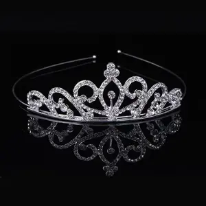 Tiara kontes kecantikan murah mahkota anak ulang tahun kepala kustom pesta tiara kontes kecantikan kristal bunga