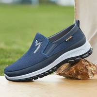 Chaussures confortables pour hommes âgés, mocassins décontractés légers à semelle souple pour le quotidien, chaussures de marche confortables pour hommes de style vieux Pékin