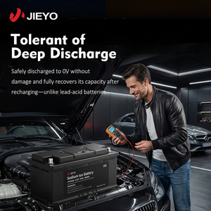 Baterai Mobil JIEYO Sodium Ion 12V 40AH 60AH 80AH High CCA 1200A 800A untuk Retrofit/Peningkatan EV dengan Garansi 2 Tahun - Product Image 5