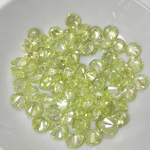 หินเซอร์โคเนีย 3A สีเขียวแอปเปิ้ล รูปทรงกลม หิน CZ แบบหลวม อัญมณีสังเคราะห์สำหรับทำเครื่องประดับ - Product Image 4