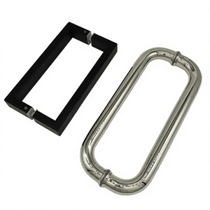 Doorplus Stainless Steel Double Sided Shower Pull Handles Modern Design for Hotel Villa <b>Bathroom</b> Kitchen Office Building - Product Image 2