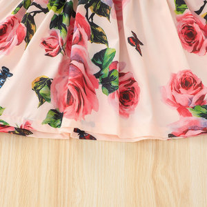 Vestido de Fiesta para Niñas, Ropa de Primavera para Niños, Ropa de Boutique, Vestido Floral Rosa, Ropa de Bebé de Alta Calidad - Product Image 5