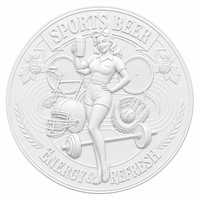 Plaque Métallique Gaufrée Vintage Sports Beer Pinup Girl Energy Refresh Pubs Wall Art, Personnalisée, Fournisseur Direct d'Usine OEM