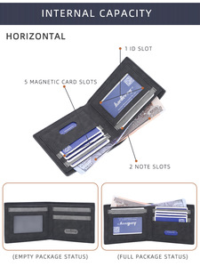 Großhandel Billet eras Baellerry schlanke Anti-Diebstahl Herren Brieftaschen Bifold Leder Pu Porte feuille Homme Cuir de Luxe Wallate Männer Brieftasche - Product Image 3