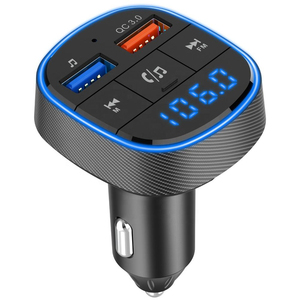 Transmetteur FM mains libres, chargeur de voiture, kit voiture V5.0 <span class=keywords><strong>Bluetooth</strong></span> avec lecteur MP3, chargeur rapide QC 3.0 - Product Image 4