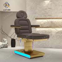 Mobilier de salon de luxe lit de beauté électrique en cuir PU lit de massage facial Table de massage à 3 moteurs