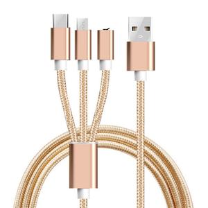 Cable de Datos 3 en 1 de Nailon de 1.2 Metros a Bajo Precio, Cable de Carga para Vehículos al por Mayor - Product Image 3