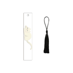 2 segnalibri in acrilico a forma di gatto, segnalibri piatti con nappa, accessori leggeri per la lettura - Product Image 3