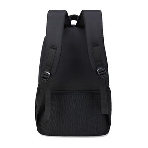 Men's Backpack Oxford Cloth Large Capacity Business Travel Laptop Bag Physiological Curve Back Black Solid Color - Product Image 1