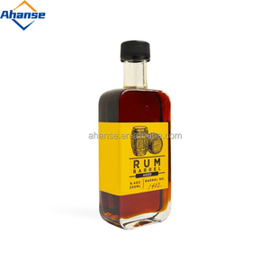 Hot Sales Custom Made <strong>VODKA</strong> Tequila 8oz 250ml Screw Cap Ropp Cap square Glass Liquor Bottle with Custom <strong>Label</strong> for Syrup - Product Image 5