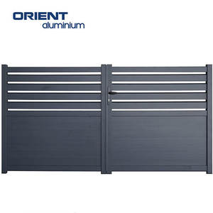 2024 ประตูบาน<span class=keywords><strong>เลื่อน</strong></span>แบบกําหนดเองแบบกําหนดเองมอเตอร์บาน<span class=keywords><strong>เลื่อน</strong></span>ประตูอัตโนมัติประตูอลูมิเนียมสีดําและรั้ว - Product Image 4