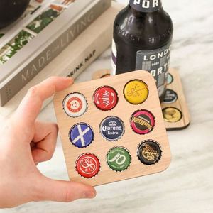 Sous-verre en bois pour collectionneurs de capsules, idéal pour les amateurs de bière et la décoration intérieure - Product Image 3