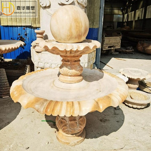 Colonne de fontaine en pierre Jiahua, design traditionnel, durable, ornement décoratif pour cour extérieure - Product Image 5