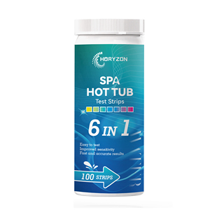 HORYZON W-6 Bandelettes de <span class=keywords><strong>test</strong></span> SPA multiparamètres 6-en-1 pour bain à remous, kit professionnel d'analyse de l'eau (<span class=keywords><strong>pH</strong></span>, chlore, CYA, dureté) – 100 bandelettes - Product Image 3