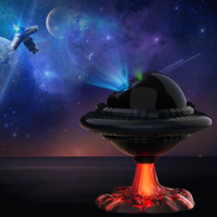 Projecteur créatif pour enfants UFO, nébuleuse étoilée, avec minuterie, télécommande multicolore, gradation, salon, chambre à coucher, lampe de projecteur LED