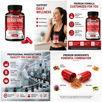 Capsules de Berbérine, Cannelle de Ceylan, Curcuma, Chardon-Marie, Melon Amer – Complément Herbal pour le Métabolisme, la Digestion et le Bien-être Cardiaque