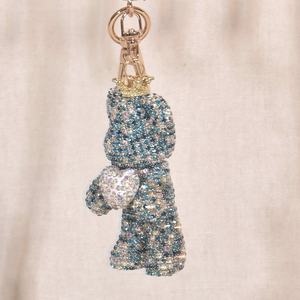 Nouvelle arrivée bling ours porte-clés vente chaude mignon ours porte-clés gros diamant porte-clés - Product Image 4