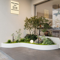 Jardinière Métallique Courbe Irrégulière Personnalisée en Fer Forgé pour Jardin de Villa, Balcon et Aménagement Paysager Extérieur Décoratif