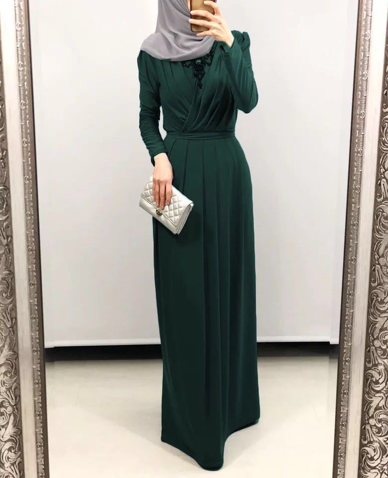 knee length dresses for ladies ZANZEA Women Vintage Dubai Abaya Turkey Hijab Dress Autumn Sundress So   TrendycollectionB