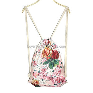 Sac à dos en toile de jute naturelle High King, grand format, écologique, vierge, personnalisable avec cordon de serrage - Product Image 6