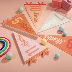 Bandera Triangular de Fieltro Personalizada con Logotipo Sublimado, para Cumpleaños de Bebés, al por Mayor, Precio Bajo, Alta Calidad - Product Image 4