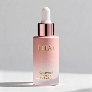 Biểu Tượng Tùy Chỉnh 30Ml 50Ml 60Ml 100Ml Thủy Tinh Rỗng Chai Nhỏ Giọt Màu Be Hồng Chăm Sóc Da Mặt Huyết Thanh Chai Với Vàng Ống Nhỏ Giọt - Product Image 5