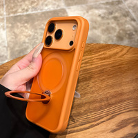 Coque de téléphone magnétique en métal avec anneau support pour iPhone 17 Pro Max, 17 Air, 16, 15 Pro, 14, 13, 12, 11 – Étui de protection arrière