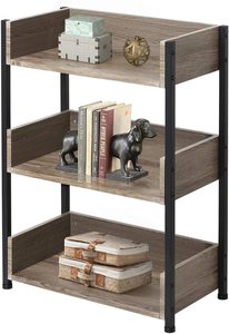 Combohome 3-Tier Bookcase <strong>Small</strong> Storage <strong>Shelves</strong> Industrial Shelving <strong>Unit</strong> for Living Room Bedroom Classroom - Product Image 4