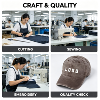 Gorra de Béisbol Personalizada al por Mayor, Estilo Americano Unisex, 6 Paneles, 100% Algodón Lavado, con Logotipo Bordado en la Parte Delantera, Diseño a Cuadros 3D