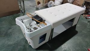 Siman, muebles de salón coloridos, silla de masaje para lavar el cabello, cama de champú de cuero Pu con máquina de vapor para terapia de cabeza, estilo tailandés - Product Image 2