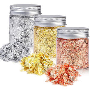 Goudfolievlokken voor hars, 3 flessen metallic folievlokken 15 gram, goudfolievlokken metallic blad voor nagels, schilderen - Product Image 1