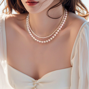 Yuanzhen <span class=keywords><strong>Manka</strong></span> Rosa collar de perlas - Product Image 4